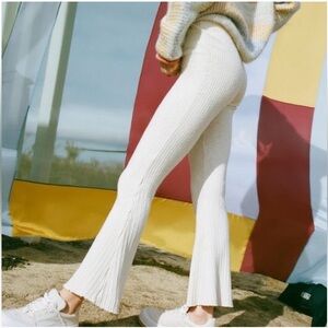 UO Rosie Ribbed High Waisted Flare Pants Size Med